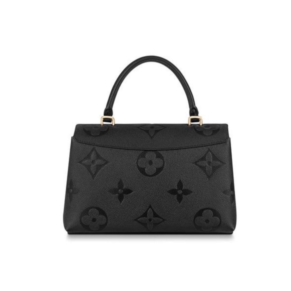 Louis Vuitton Madeleine Black Embossed Leather Top-Handle Satchel-Gold Hardware - Picture 5 of 16